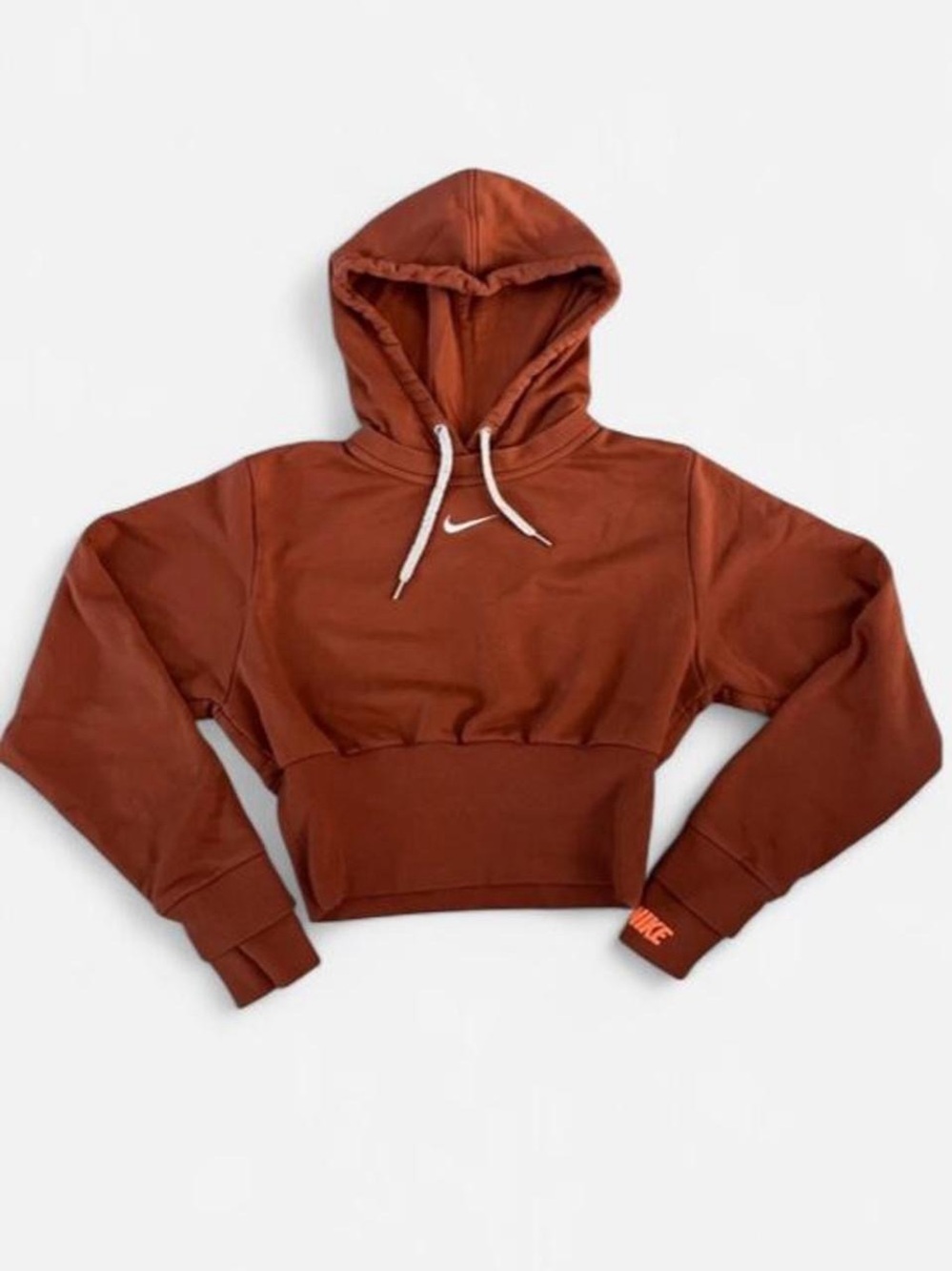 Nike Women's Rust Orange Cropped Hoodie